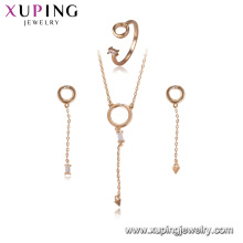 64461 xuping moda pendiente de gota de cobre joyería de los encantos del perno prisionero